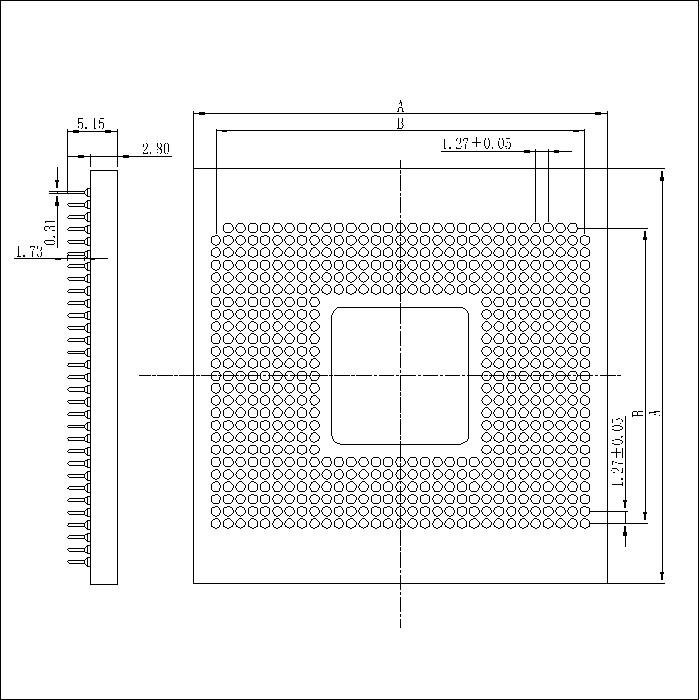 PGA01-XXXXXX PGA Pin grid array sockets 1.27X1.27mm PGA01-XXXXXX PGA Pin grid array sockets 1.27X1.27mm