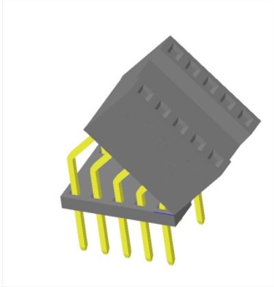 2.54mm 45 grādu tipa sieviešu tapas galvene