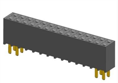 2,54 mm sieviešu ligzda, divu rindu taisnais savienotājs