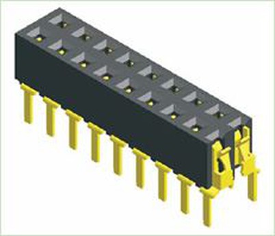 2,54 mm Sieviešu galvene Dual RowCentipede pēdas tips